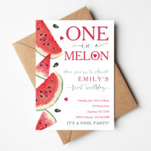 Uno en un Cumpleaños Número Uno de Sandía Melón