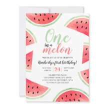 Uno En Un Melón De Melón Primer Cumpleaños