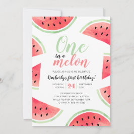 Invitación Uno En Un Melón De Melón Primer Cumpleaños