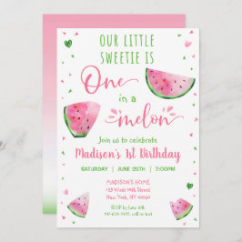 Invitación Uno En Un Melón De Melón Primer Cumpleaños