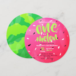 Invitación Uno en un Melón Dulce Verano Aniversario de la san