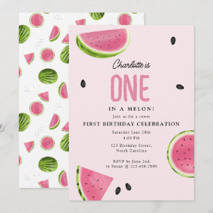 Invitación Uno en un Melón en verano Cumpleaños