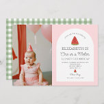 Invitación Uno En Un Melón Pequeño Dulce Primer Cumpleaños<br><div class="desc">Uno En Un Melón Pequeño Dulce Primer Cumpleaños</div>