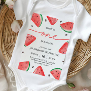 Invitación Uno en un Melón Primer Cumpleaños sandía Cumpleaño