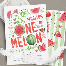 Invitación Uno en un Melón, verano lindo Adorable 1er cumplea