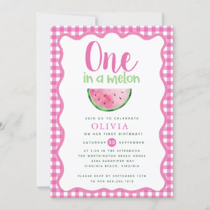 Invitación Uno en una sandía melón de melón
