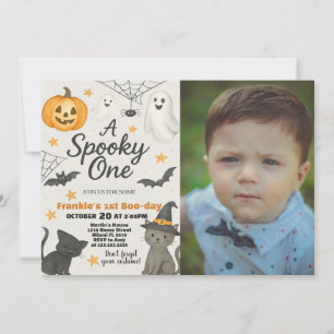 Invitación Uno Espantador 1.ª Halloween de cumpleaños