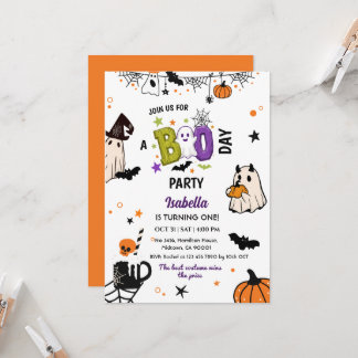 Invitación Uno espeluznante cumpleaños de Halloween Fantasía