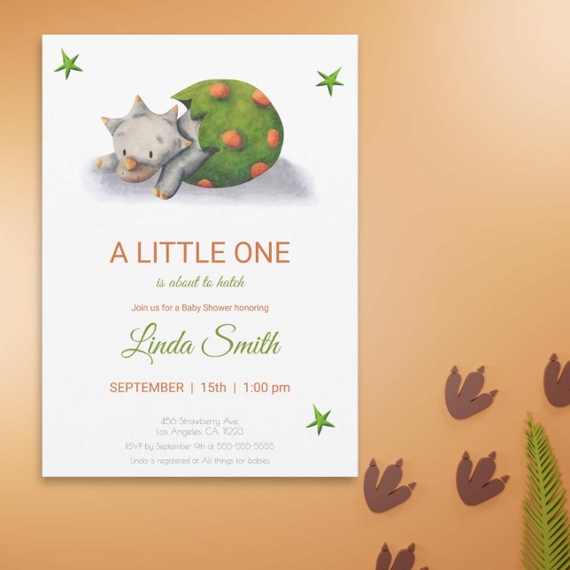 Invitación Uno pequeño está a punto de incubar dinosaurios en (Subido por el creador)