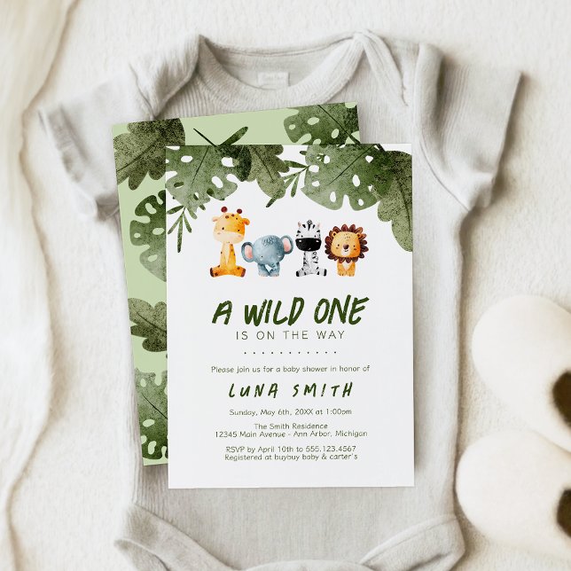 Invitación Uno Salvaje Está En Camino De La Baby Shower Anima (Subido por el creador)