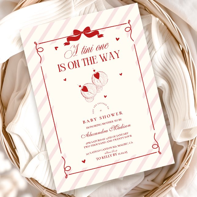 Invitación Uno Tini Cute Está En Camino De Baby Shower (Subido por el creador)