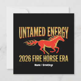 Invitación Untamed Energy 2026 Fire Horse Era Lunar New Year 