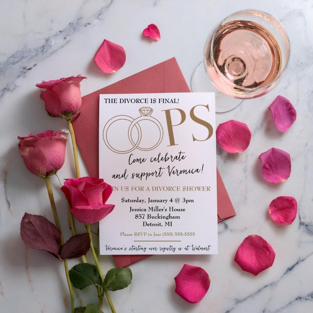 Invitación ¡UPS! Fiesta de Despedida de Divorcio (Subido por el creador)