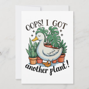 Invitación Ups, tengo otro ganso de planta divertido de jardi