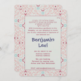 Invitación Upsherin primer corte de pelo, tercer cumpleaños d