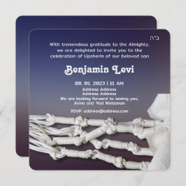 Invitación Upsherin primer corte de pelo, tercer cumpleaños d