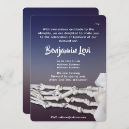 Invitación Upsherin primer corte de pelo, tercer cumpleaños d