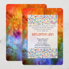 Invitación Upsherin primer corte de pelo, tercer cumpleaños d