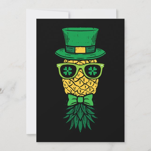 Invitación Upside Down Pineapple Leprechaun St Patricks Day M (Anverso)