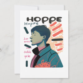 Invitación Urban Hope - Ilustración de retrato abstracto