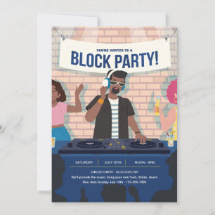 Invitación urbana de Fiesta en bloque