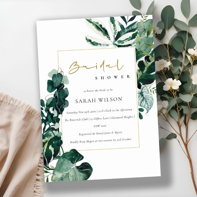 INVITACIÓN URBANA TROPICAL MONSTERA FAUNA BRIDAL D (Subido por el creador)