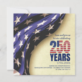 Invitación USA 250 Years American Independence Birthday