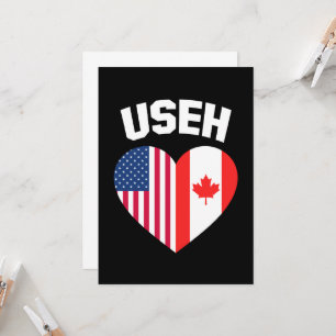 Invitación USEH América Bandera de Canadá Canadiense gracioso