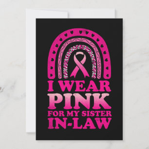 Invitación Uso El Rosa Para El Cáncer De Mama De Mi Hermana.