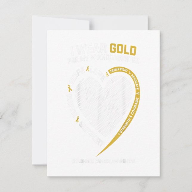 Invitación Uso oro por la infancia de mi nieta (Anverso)