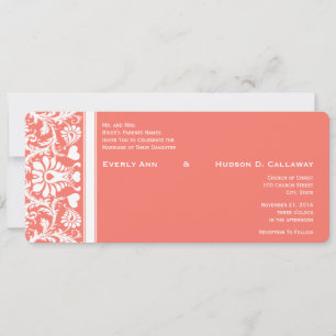 Invitación Usted elige el color - mostrado como matrimonio de