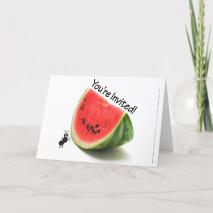 Invitación Usted es sandía y hormiga invitadas