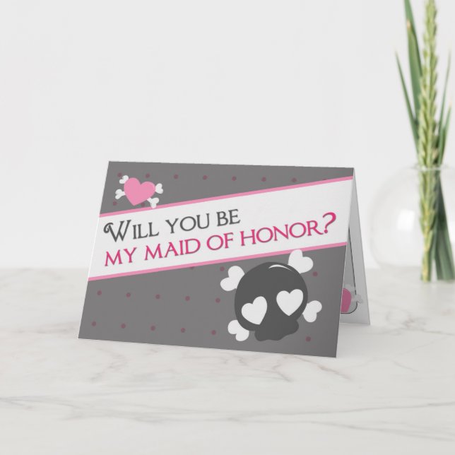 Invitación ¿Usted será mi criada del honor? (Anverso)