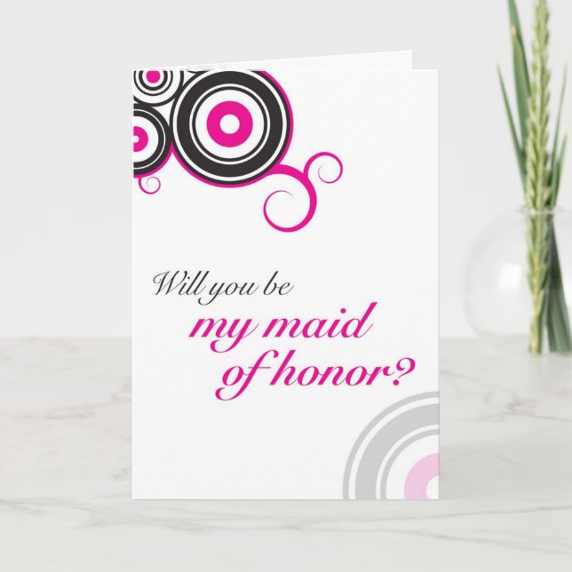 Invitación ¿Usted será mi criada del honor? (Anverso)