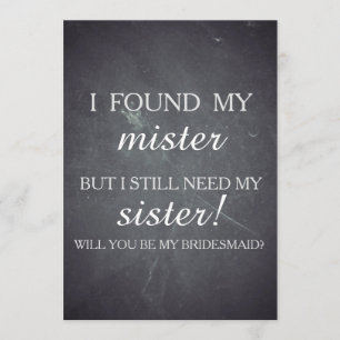 Invitación ¿Usted será mi dama de honor?