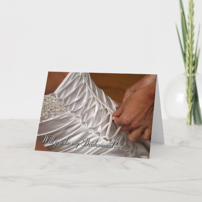 Invitación ¿Usted será mi dama de honor? (Anverso)