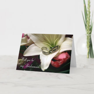 Invitación ¿Usted será mi dama de honor?