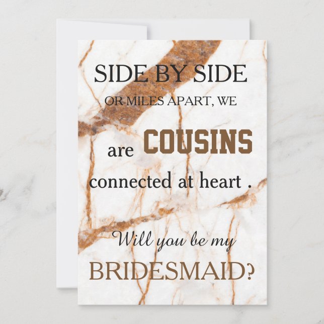 Invitación ¿Usted será mi dama de honor? (Anverso)