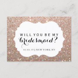 Invitación Usted será mi dama de honor - fabuloso color de