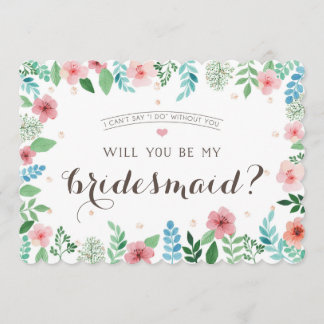 Invitación Usted será mi dama de honor, no puedo decir que lo