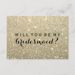 Invitación Usted será mi dama de honor - oro fabuloso