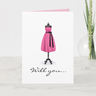 Invitación ¿Usted será mi dama de honor? (Tarjeta del