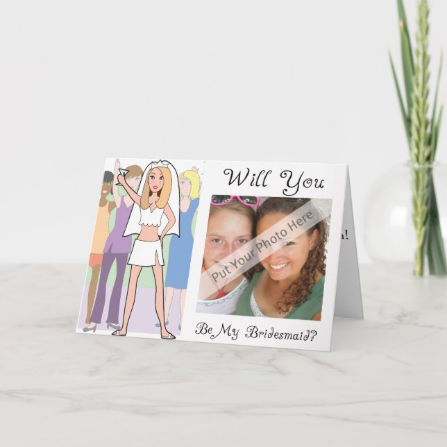Invitación Usted será mi dama de honor Tarjeta-Personalizada (Anverso)