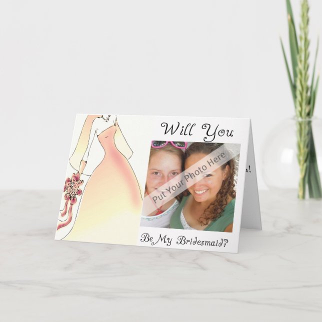 Invitación Usted será mi dama de honor Tarjeta-Personalizada (Anverso)