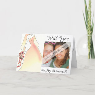Invitación Usted será mi dama de honor Tarjeta-Personalizada