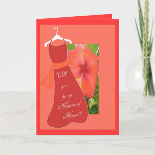 Invitación ¿Usted será mi matrona del honor?