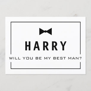 Invitación ¿Usted será mi mejor hombre? El padrino de boda