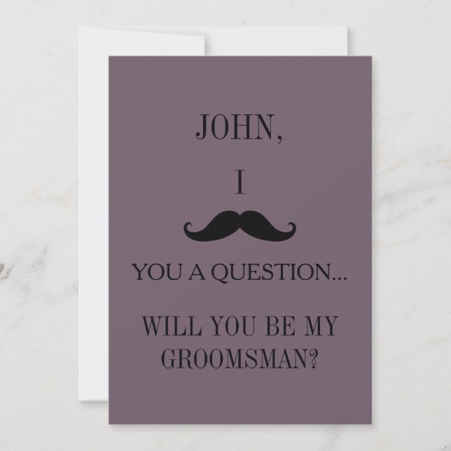 Invitación ¿Usted será mi padrino de boda? (Anverso)