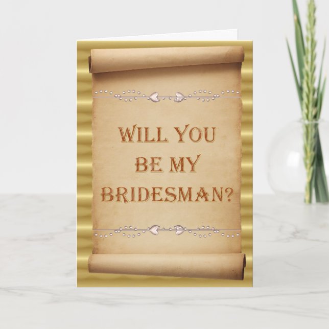 Invitación ¿Usted será mi padrino de boda? Petición del (Anverso)