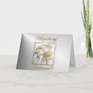 Invitación ¿Usted será mi padrino de boda? Petición del